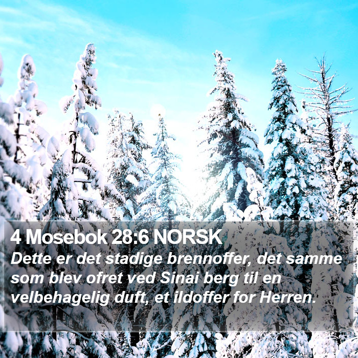 4 Mosebok 28:6 NORSK Bible Study