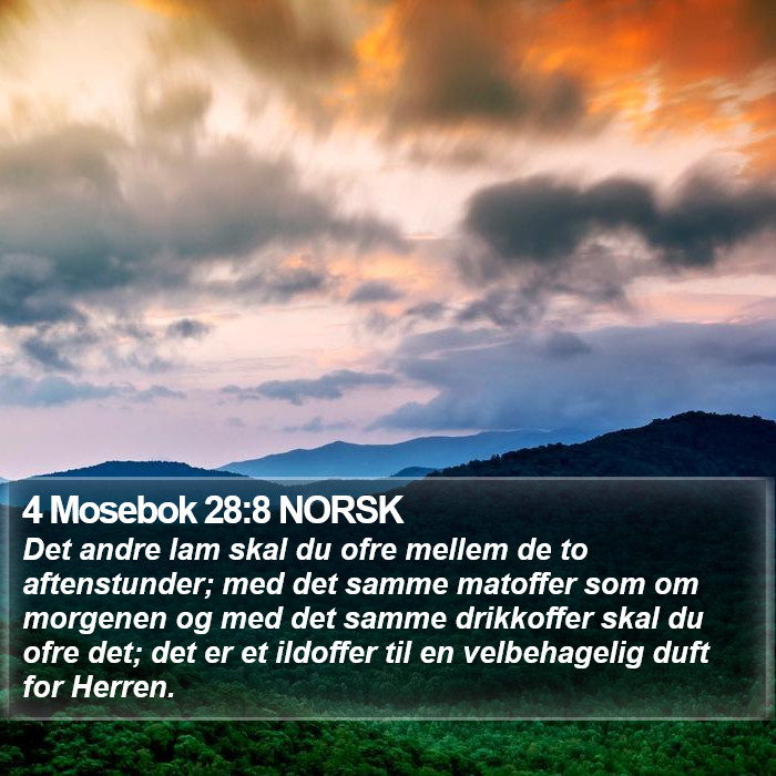 4 Mosebok 28:8 NORSK Bible Study