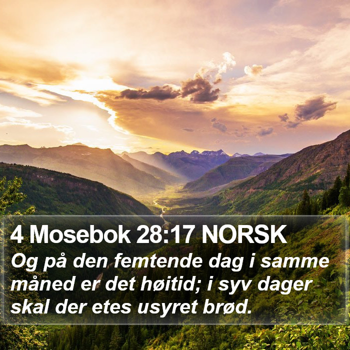 4 Mosebok 28:17 NORSK Bible Study