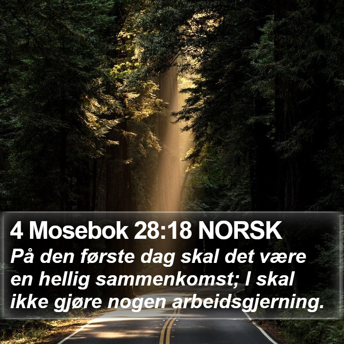 4 Mosebok 28:18 NORSK Bible Study