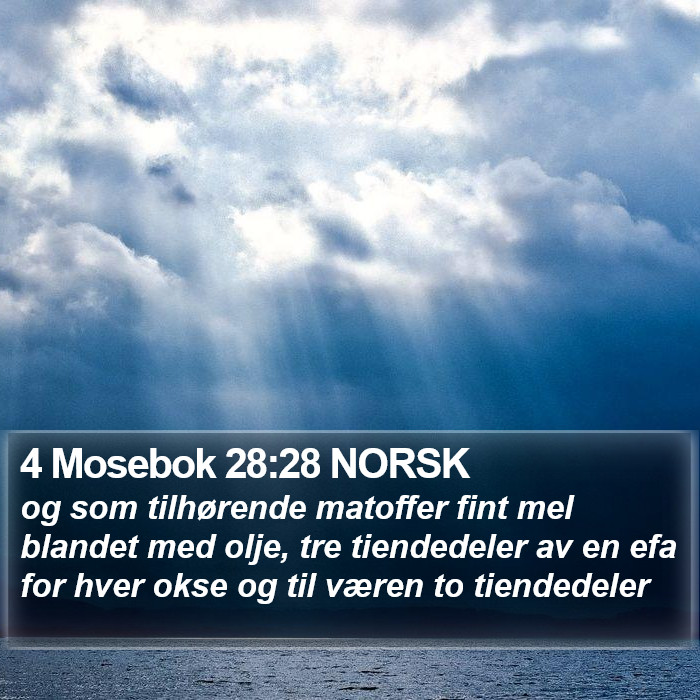 4 Mosebok 28:28 NORSK Bible Study