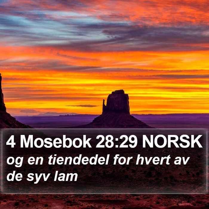 4 Mosebok 28:29 NORSK Bible Study