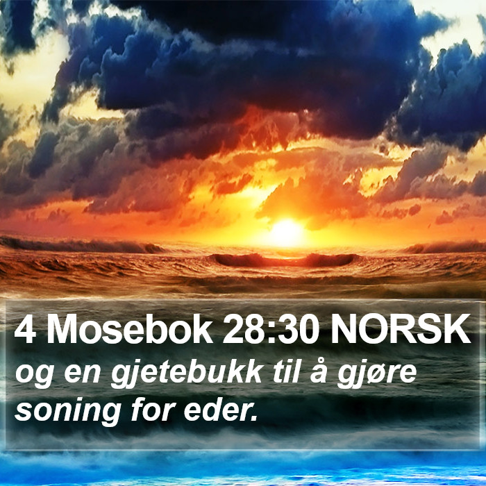 4 Mosebok 28:30 NORSK Bible Study