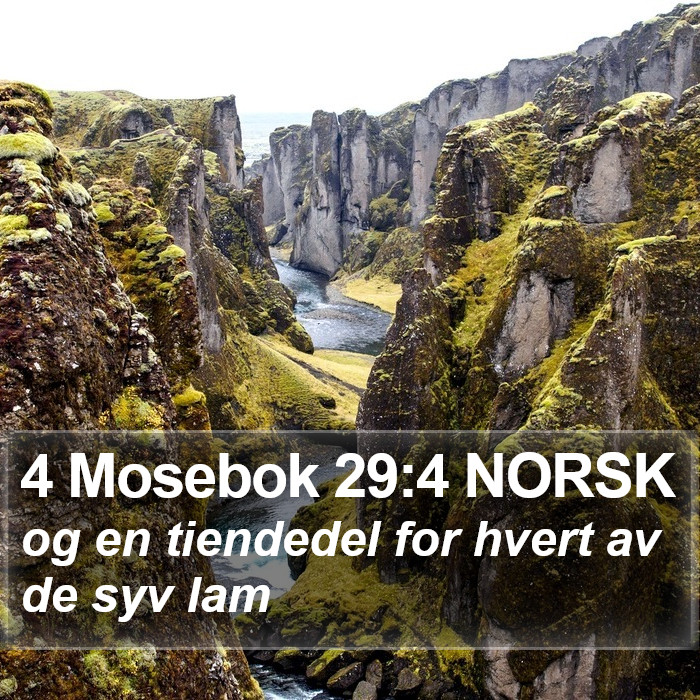 4 Mosebok 29:4 NORSK Bible Study