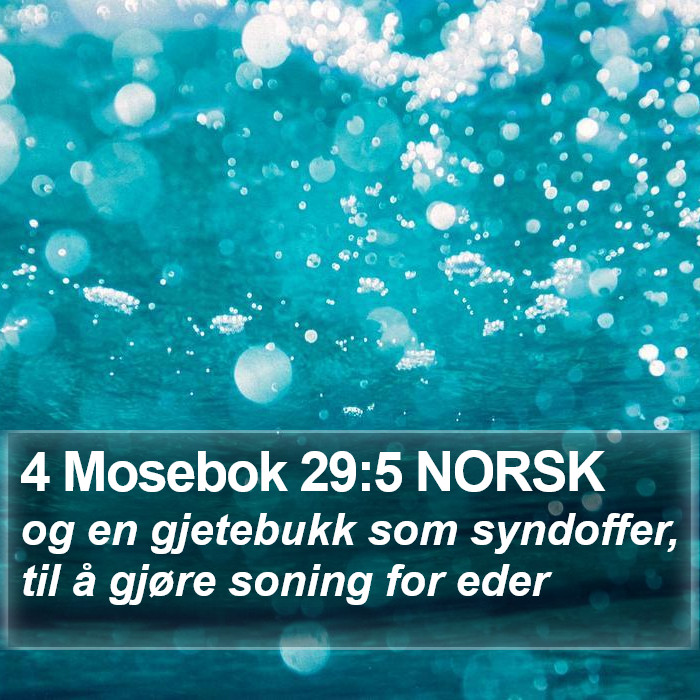 4 Mosebok 29:5 NORSK Bible Study