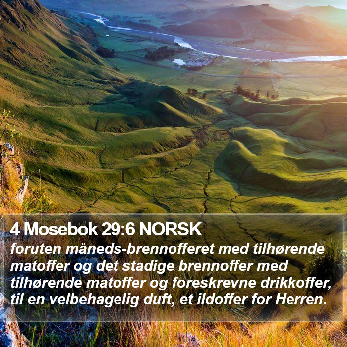 4 Mosebok 29:6 NORSK Bible Study