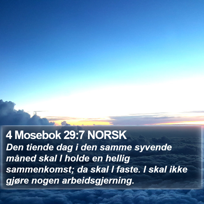 4 Mosebok 29:7 NORSK Bible Study