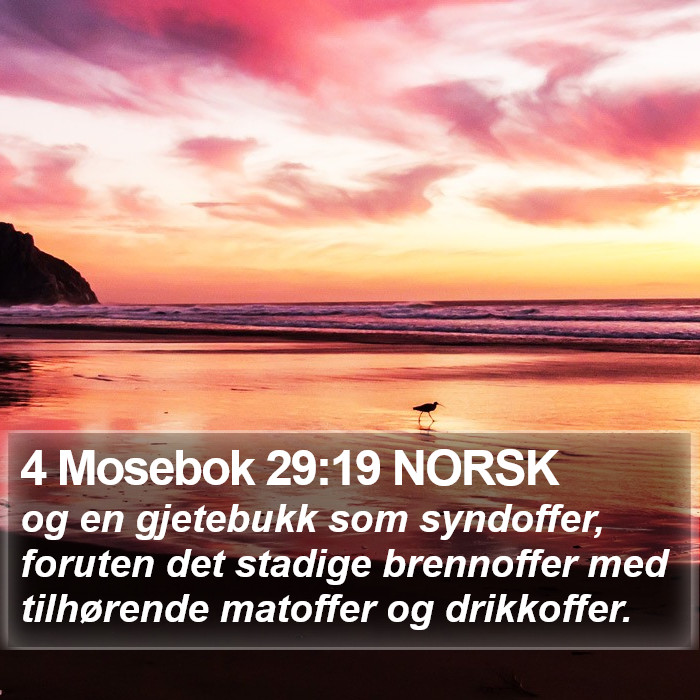 4 Mosebok 29:19 NORSK Bible Study