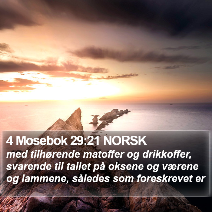 4 Mosebok 29:21 NORSK Bible Study