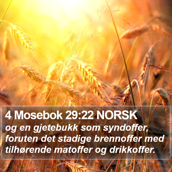 4 Mosebok 29:22 NORSK Bible Study