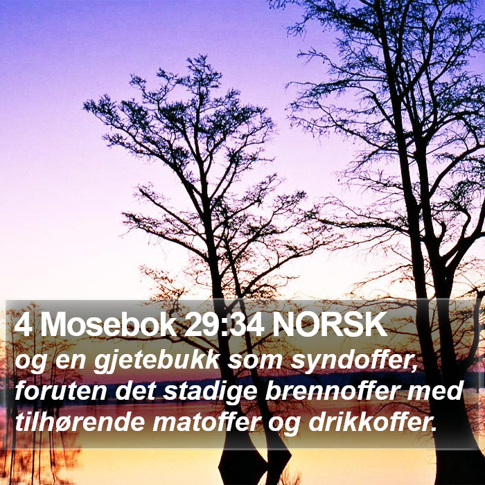 4 Mosebok 29:34 NORSK Bible Study