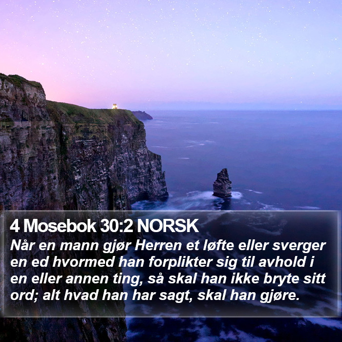 4 Mosebok 30:2 NORSK Bible Study