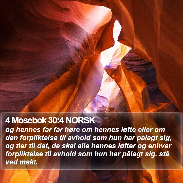 4 Mosebok 30:4 NORSK Bible Study