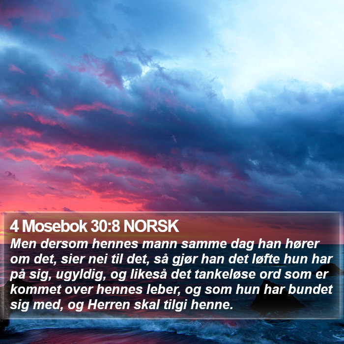 4 Mosebok 30:8 NORSK Bible Study