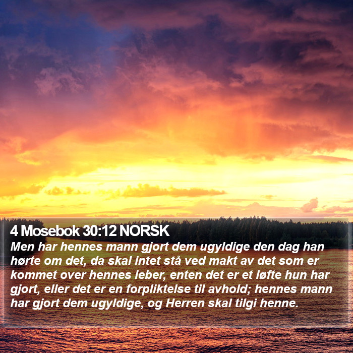 4 Mosebok 30:12 NORSK Bible Study