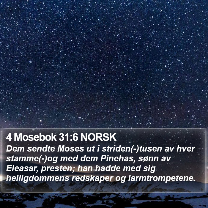 4 Mosebok 31:6 NORSK Bible Study