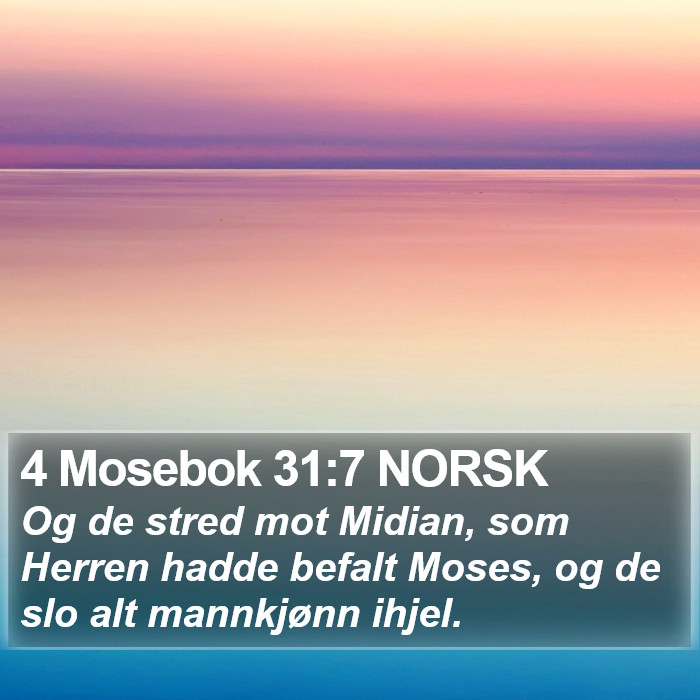 4 Mosebok 31:7 NORSK Bible Study