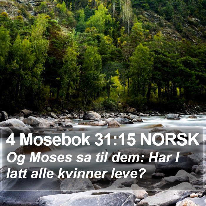 4 Mosebok 31:15 NORSK Bible Study