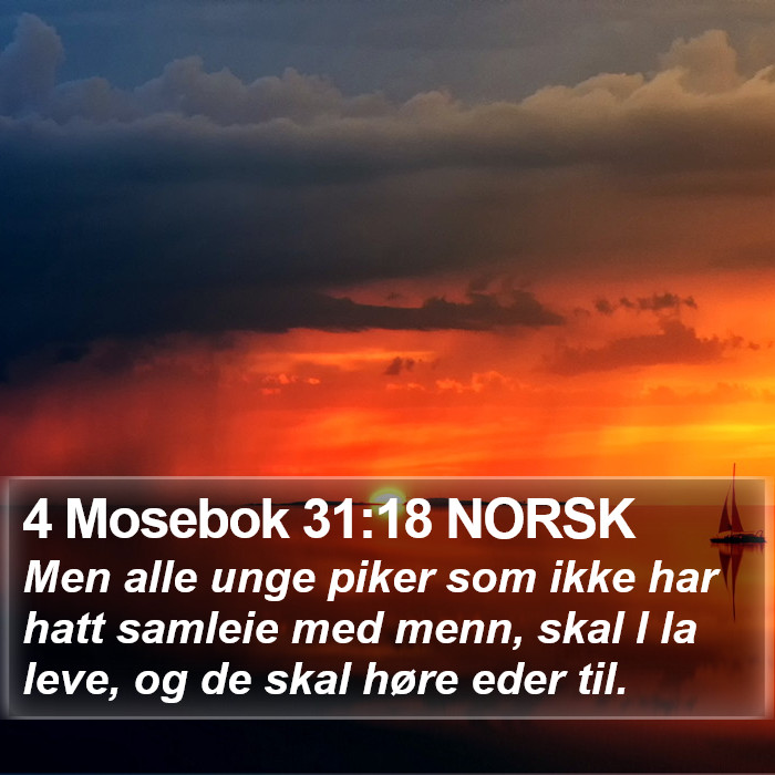 4 Mosebok 31:18 NORSK Bible Study