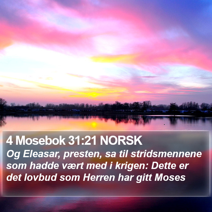 4 Mosebok 31:21 NORSK Bible Study