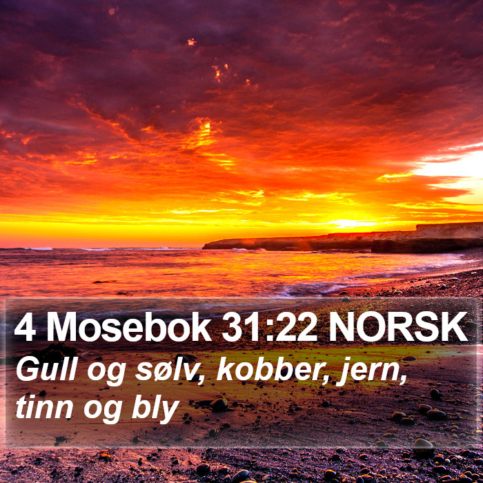 4 Mosebok 31:22 NORSK Bible Study