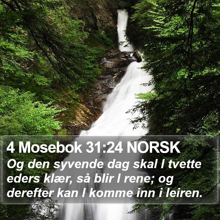 4 Mosebok 31:24 NORSK Bible Study