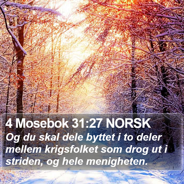 4 Mosebok 31:27 NORSK Bible Study