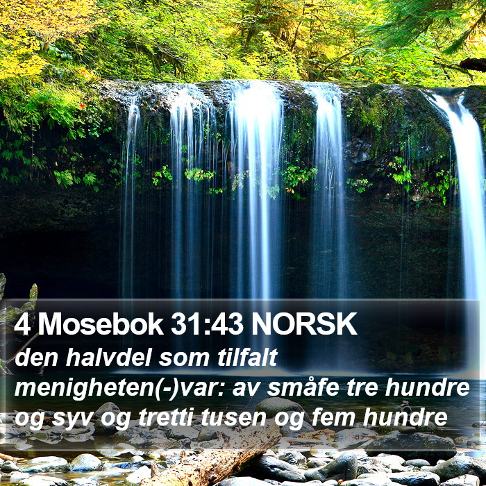 4 Mosebok 31:43 NORSK Bible Study