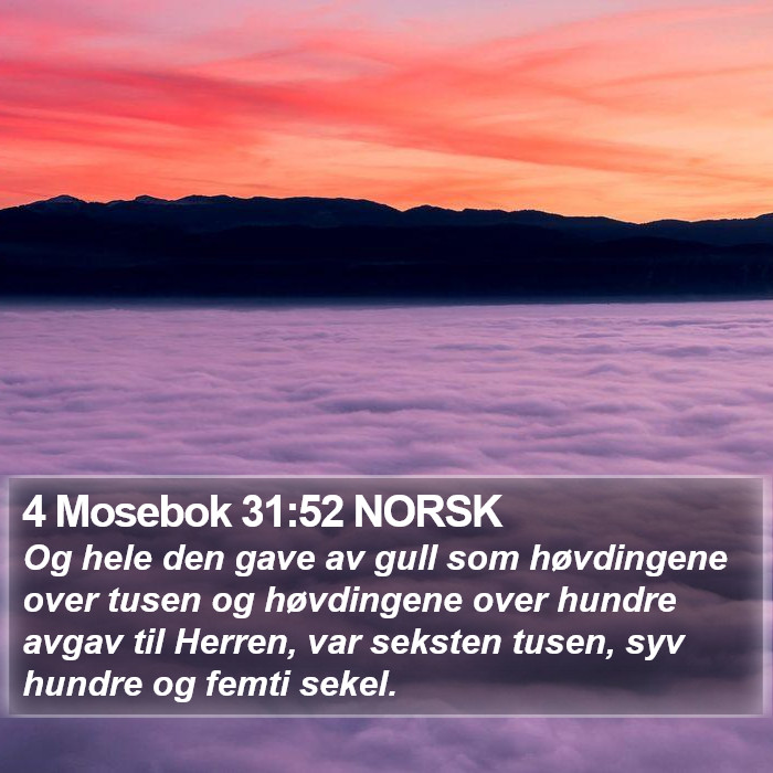 4 Mosebok 31:52 NORSK Bible Study