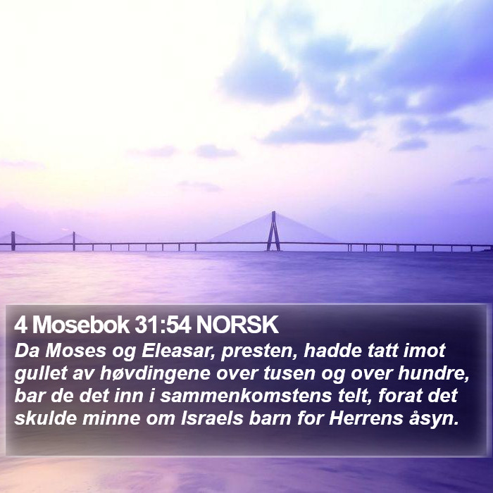 4 Mosebok 31:54 NORSK Bible Study