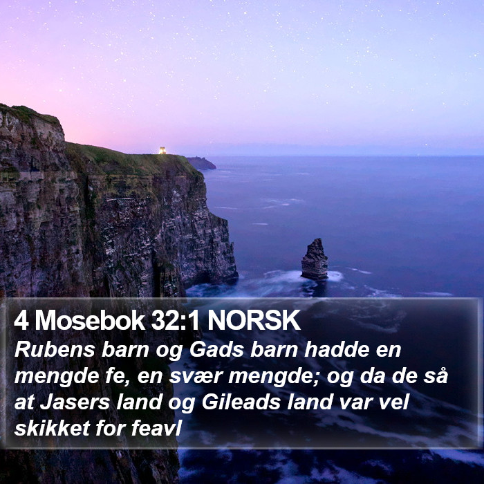 4 Mosebok 32:1 NORSK Bible Study