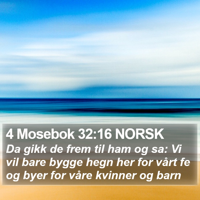 4 Mosebok 32:16 NORSK Bible Study