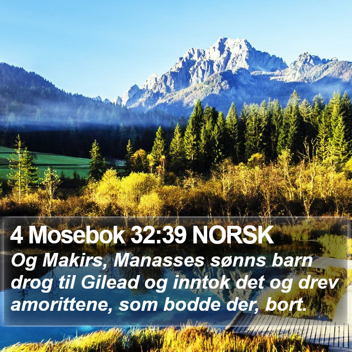 4 Mosebok 32:39 NORSK Bible Study