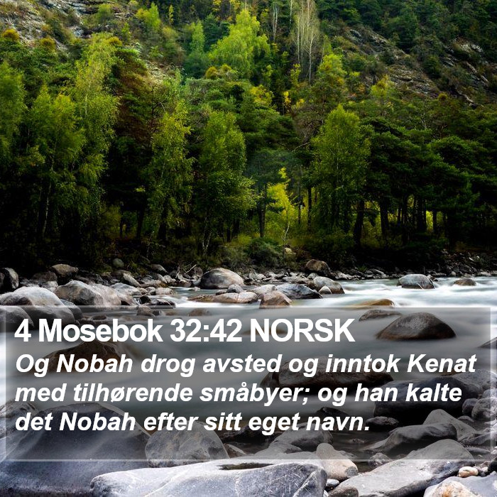 4 Mosebok 32:42 NORSK Bible Study