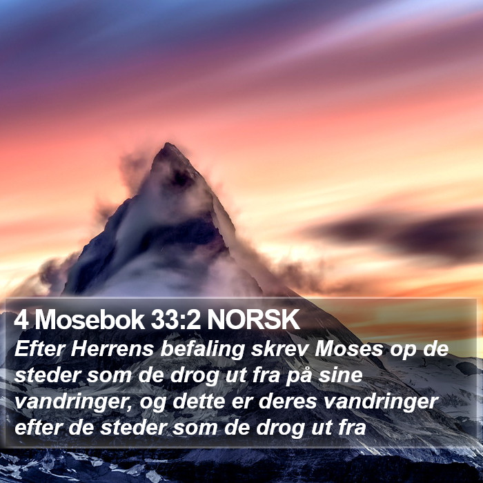 4 Mosebok 33:2 NORSK Bible Study