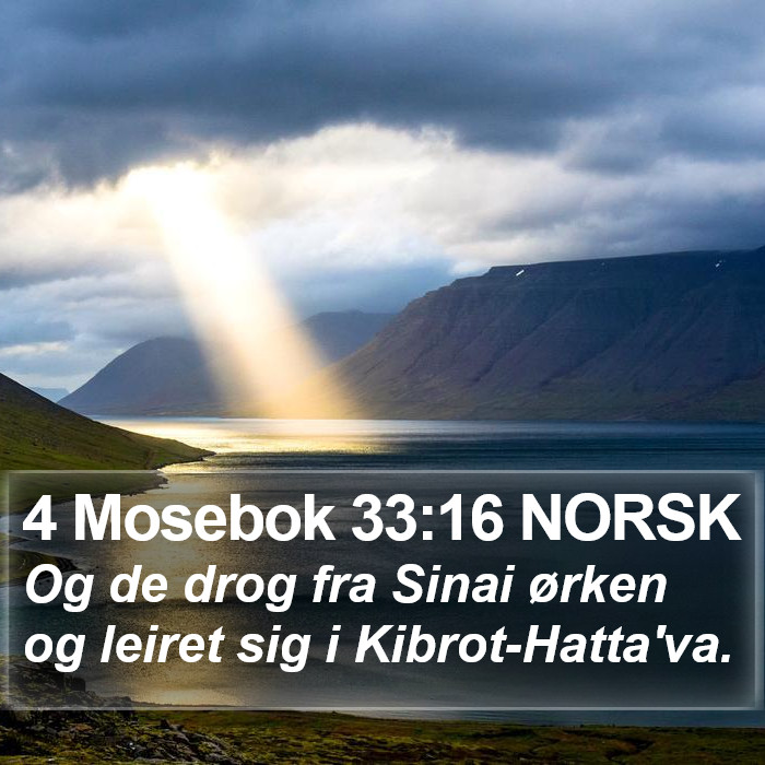 4 Mosebok 33:16 NORSK Bible Study