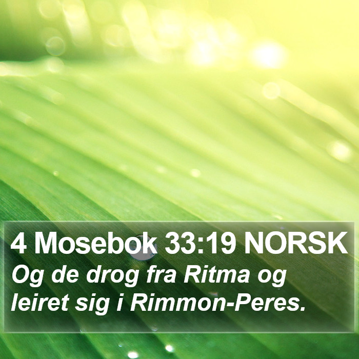 4 Mosebok 33:19 NORSK Bible Study