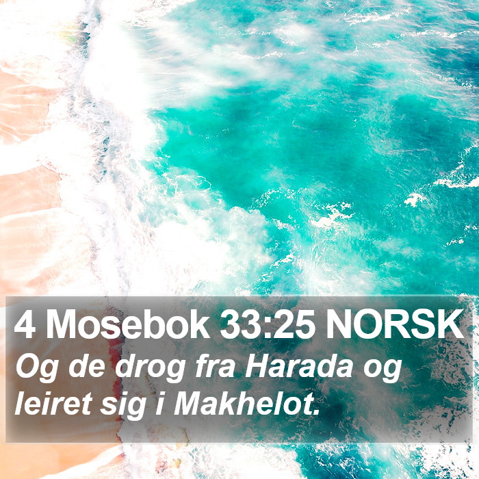 4 Mosebok 33:25 NORSK Bible Study