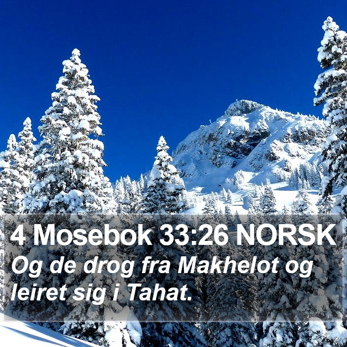 4 Mosebok 33:26 NORSK Bible Study