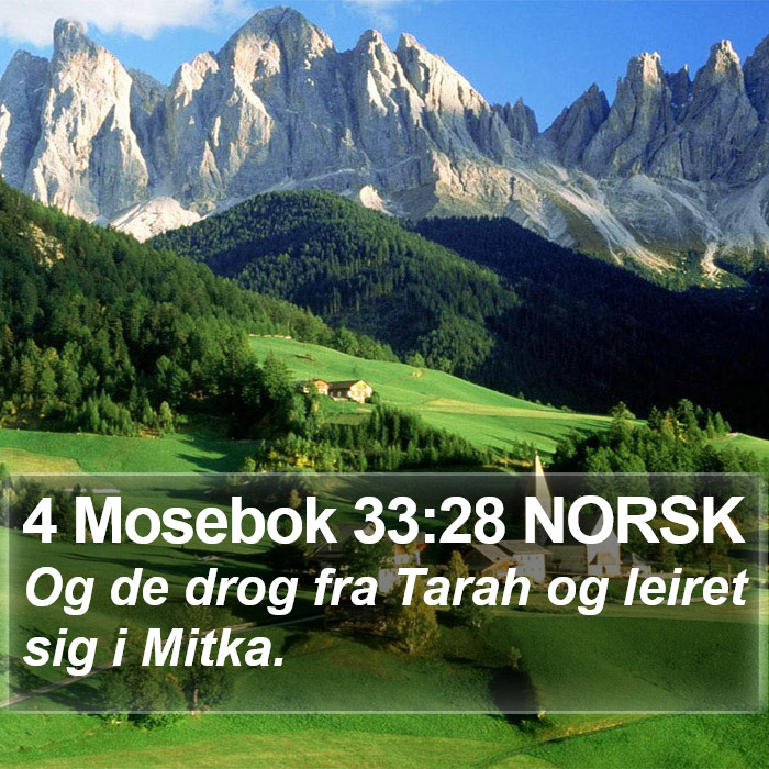 4 Mosebok 33:28 NORSK Bible Study