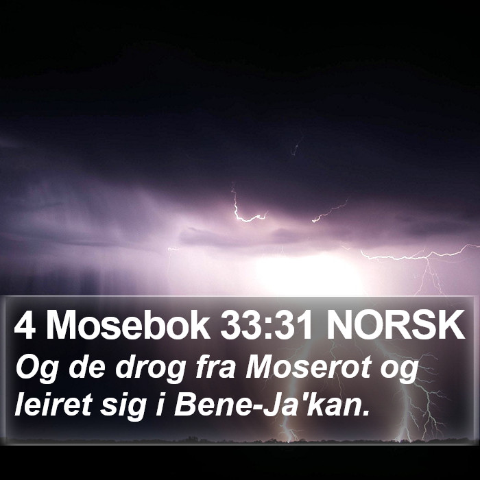 4 Mosebok 33:31 NORSK Bible Study