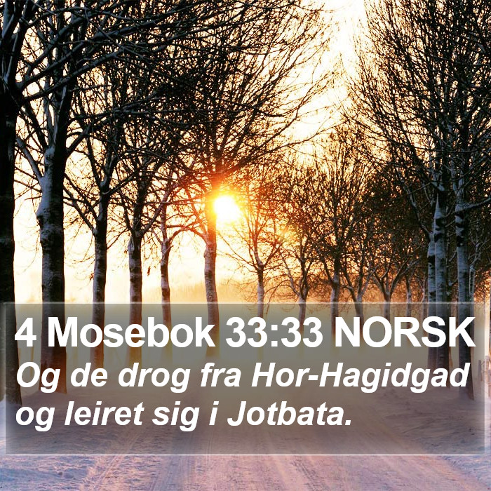 4 Mosebok 33:33 NORSK Bible Study