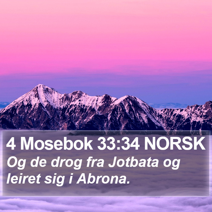 4 Mosebok 33:34 NORSK Bible Study