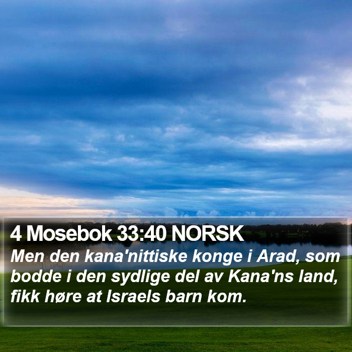 4 Mosebok 33:40 NORSK Bible Study