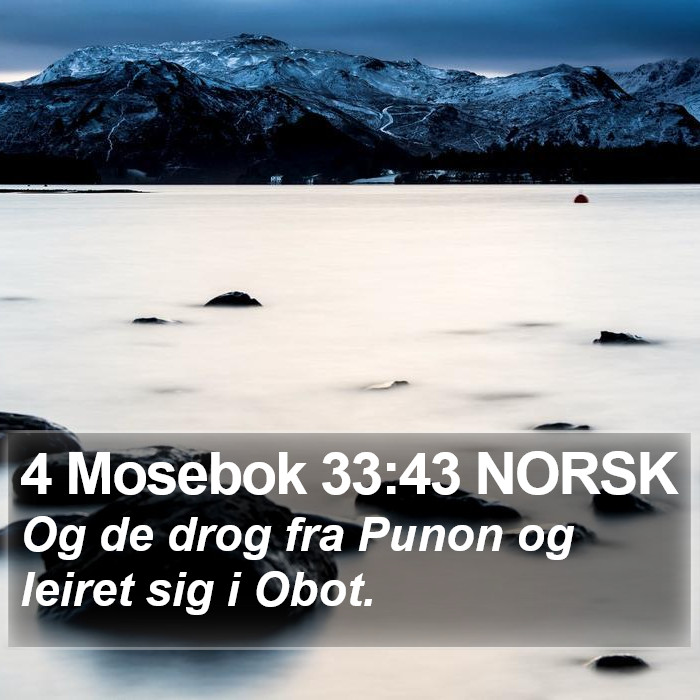 4 Mosebok 33:43 NORSK Bible Study