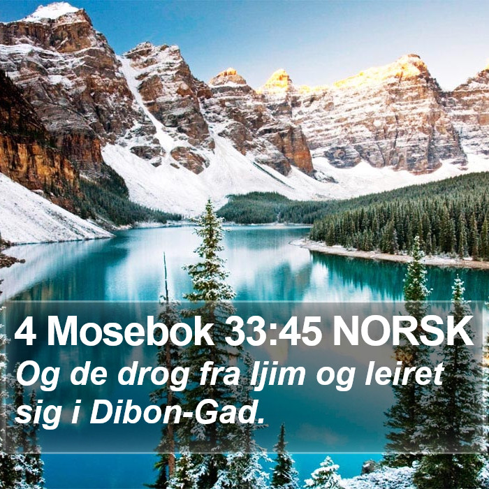 4 Mosebok 33:45 NORSK Bible Study