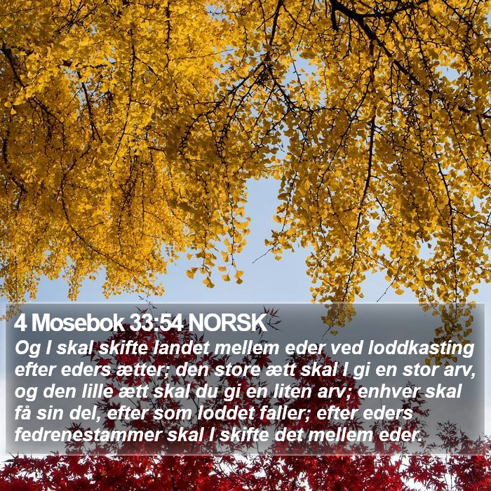 4 Mosebok 33:54 NORSK Bible Study