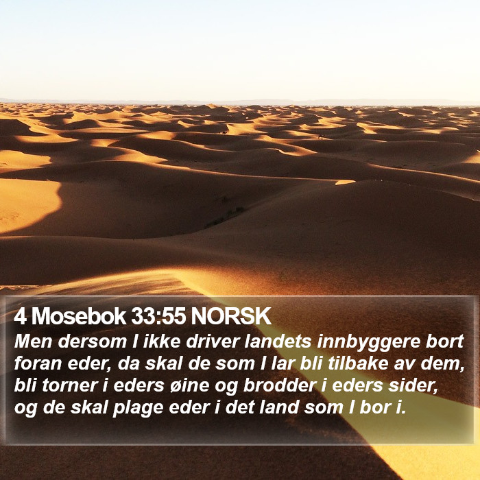 4 Mosebok 33:55 NORSK Bible Study