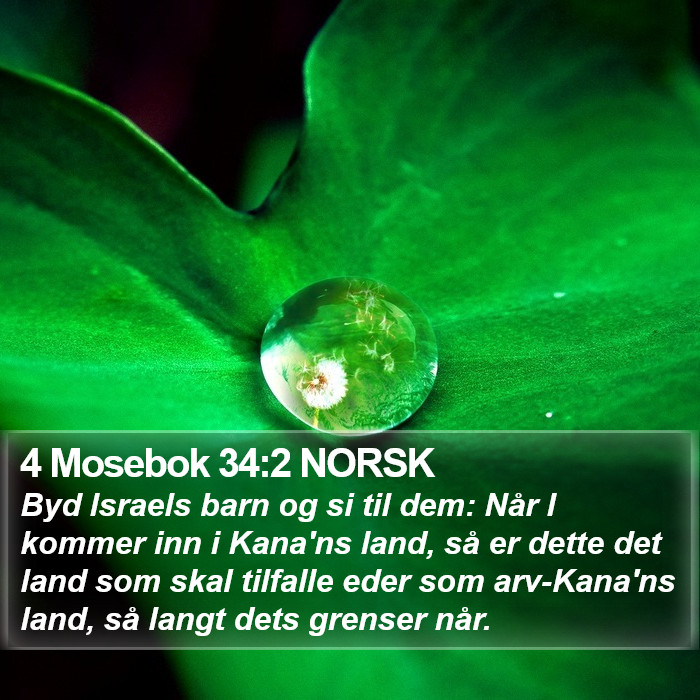 4 Mosebok 34:2 NORSK Bible Study