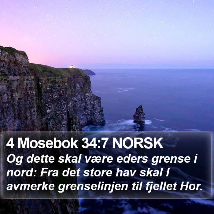 4 Mosebok 34:7 NORSK Bible Study